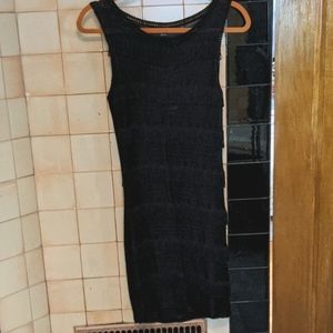 Black Fringe Dress